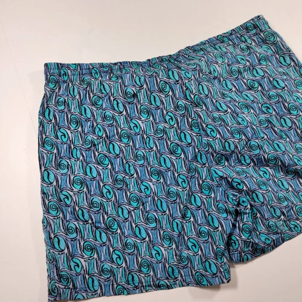 VTG Croft & Barrow Swimming Trunks Nylon Retro‎ Multi Color Size Medium